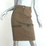 Michael Kors Zip-Pocket Pencil Skirt Olive Stretch Cotton Size 4