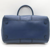 Prada City Calf Stitched Twin Pocket Tote Navy Leather Crossbody Bag