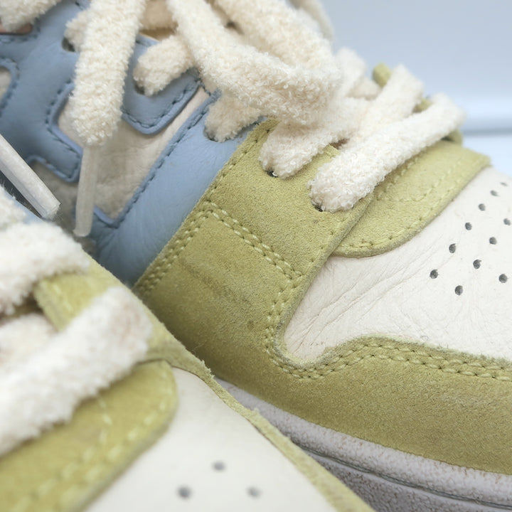 Fendi Match Sneakers Yellow Suede &amp; Light Blue Leather Size 38