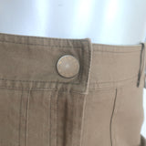 Michael Kors Zip-Pocket Pencil Skirt Olive Stretch Cotton Size 4