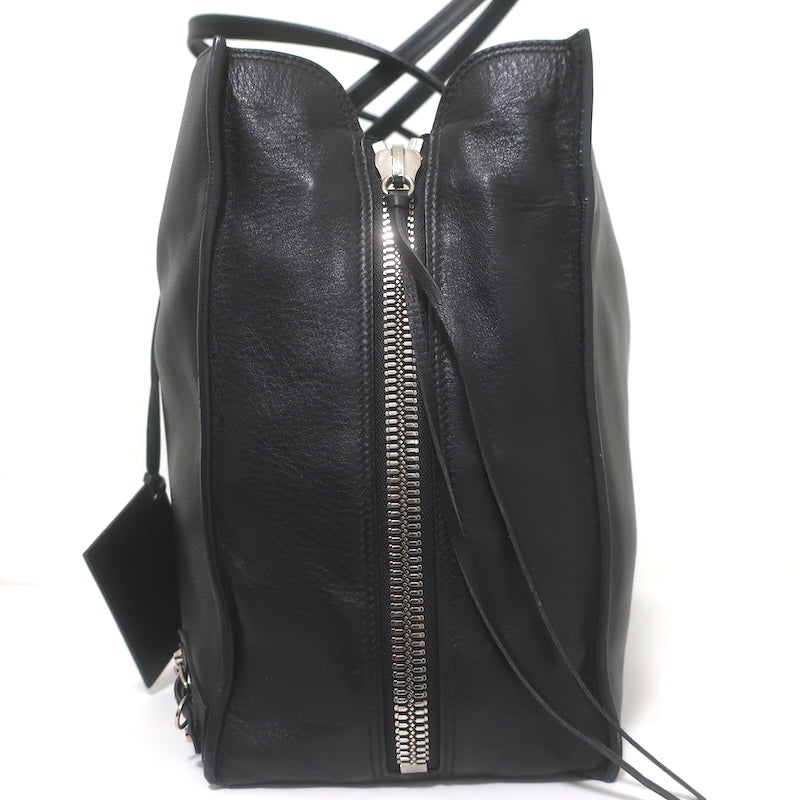 Balenciaga Papier A4 Zip-Around Tote Black Calfskin Leather Large Shoulder Bag