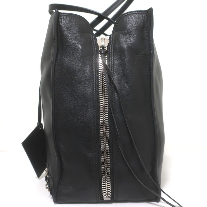 Balenciaga Papier A4 Zip-Around Tote Black Calfskin Leather Large Shoulder Bag