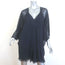 Diane von Furstenberg Fleurette Dolman Sleeve Mini Dress Black Chiffon Size 6