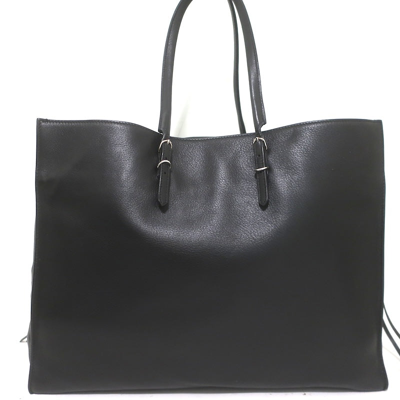 Balenciaga Papier A4 Zip-Around Tote Black Calfskin Leather Large Shoulder Bag