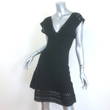 Herve Leger Karolina Laser Cut Mini Bandage Dress Black Size Extra Small