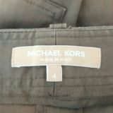 Michael Kors Zip-Pocket Pencil Skirt Olive Stretch Cotton Size 4