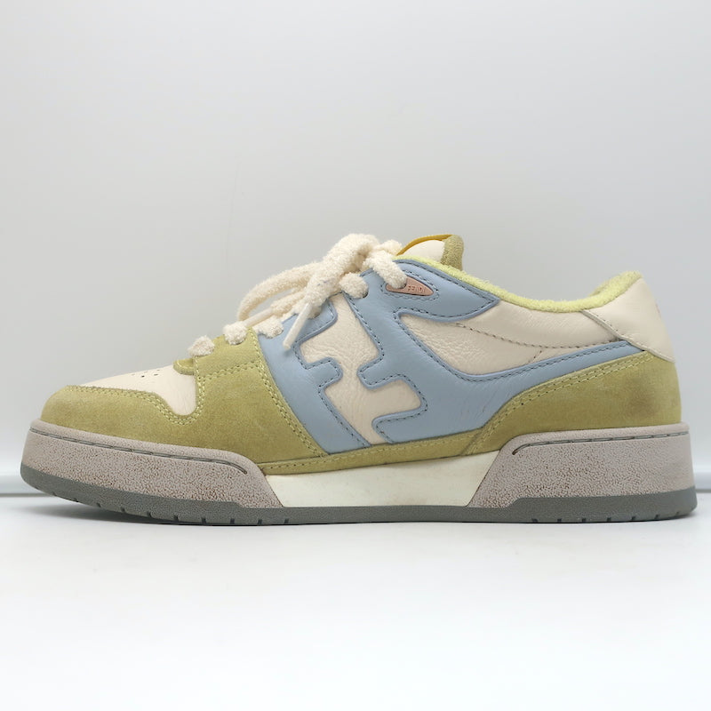 Fendi Match Sneakers Yellow Suede &amp; Light Blue Leather Size 38