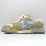 Fendi Match Sneakers Yellow Suede & Light Blue Leather Size 38