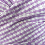 Johanna Ortiz Rosemary Gingham Wrap Top Lavender/White Size Extra Small