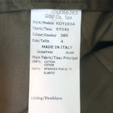 Michael Kors Zip-Pocket Pencil Skirt Olive Stretch Cotton Size 4