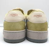 Fendi Match Sneakers Yellow Suede & Light Blue Leather Size 38