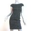 Dolce & Gabbana Tweed Mini Dress Black Wool-Angora Size 36 Cap Sleeve Sheath