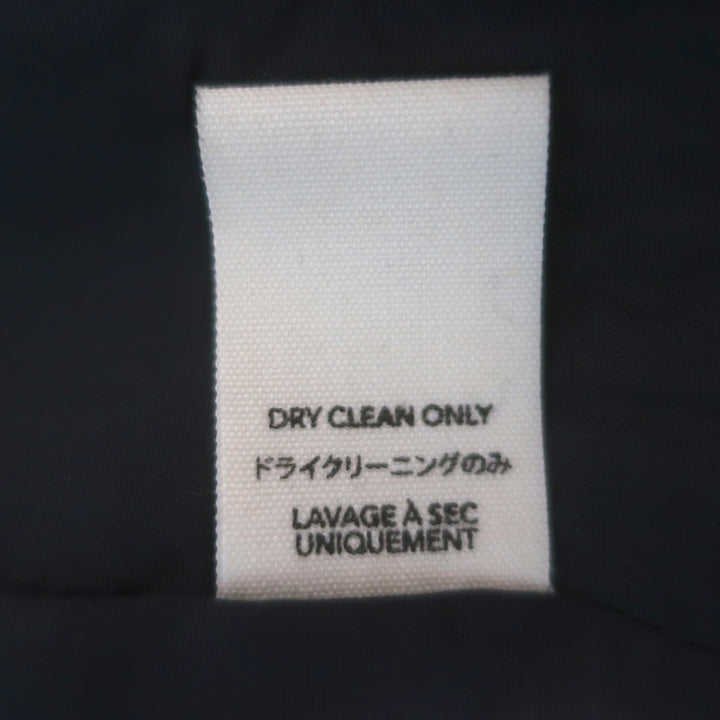 THE GREAT Plaid Open-Front Coat Dark Gray Wool-Blend Size 1