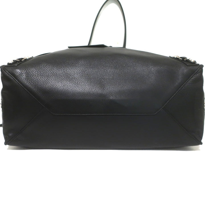 Balenciaga Papier A4 Zip-Around Tote Black Calfskin Leather Large Shoulder Bag