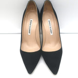 Manolo Blahnik BB 105 Pumps Black Suede Size 36 Pointed Toe Heels