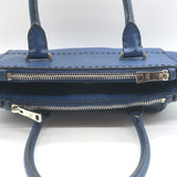Prada City Calf Stitched Twin Pocket Tote Navy Leather Crossbody Bag