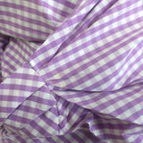 Johanna Ortiz Rosemary Gingham Wrap Top Lavender/White Size Extra Small