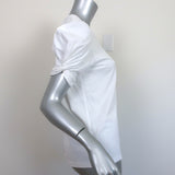 A.L.C. Kati Puff Sleeve Tee White Cotton Size Large