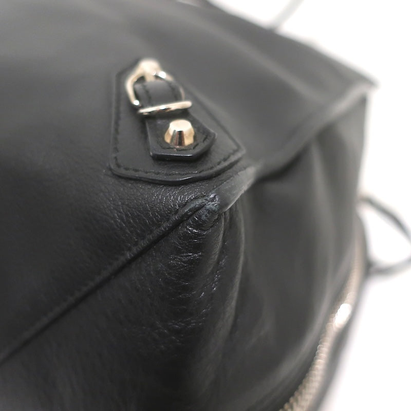 Balenciaga Papier A4 Zip-Around Tote Black Calfskin Leather Large Shoulder Bag
