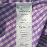 Johanna Ortiz Rosemary Gingham Wrap Top Lavender/White Size Extra Small