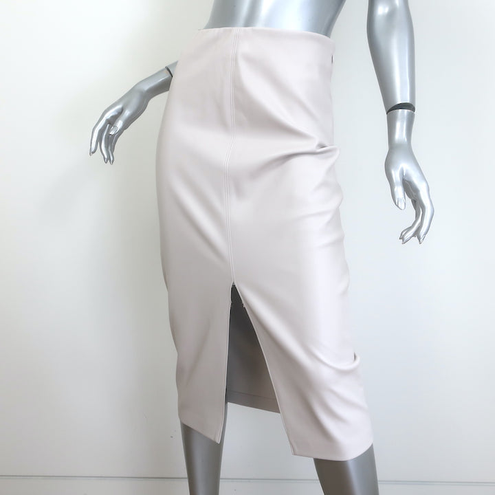 Brochu Walker Esme Vegan Leather Pencil Skirt Perle Size Extra Small