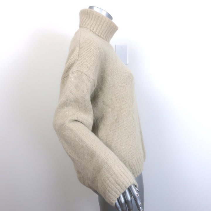 ANINE BING Denver Turtleneck Sweater Oatmeal Alpaca-Blend Size Medium