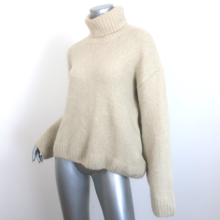 ANINE BING Denver Turtleneck Sweater Oatmeal Alpaca-Blend Size Medium
