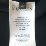 Alexander McQueen Peak Shoulder Blazer Black Crepe Size 42 One-Button Jacket