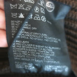 Prada Ribbed Knit Zip-Up Cardigan Sweater Dark Brown Wool Size 50