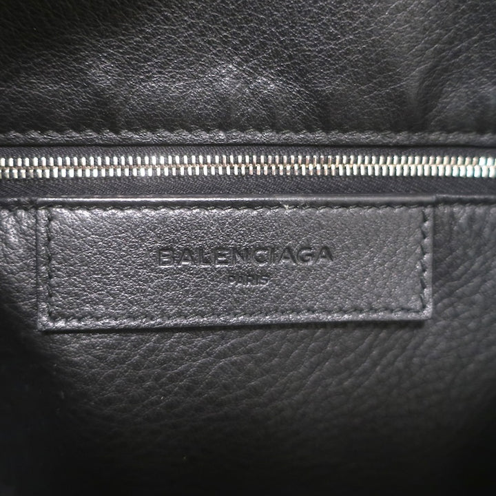 Balenciaga Papier A4 Zip-Around Tote Black Calfskin Leather Large Shoulder Bag