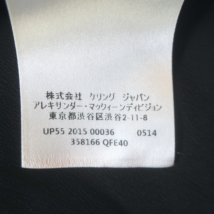 Alexander McQueen Peak Shoulder Blazer Black Crepe Size 42 One-Button Jacket