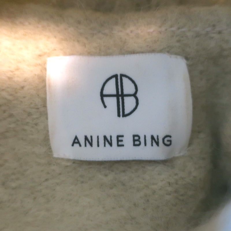 ANINE BING Denver Turtleneck Sweater Oatmeal Alpaca-Blend Size Medium