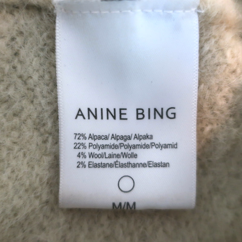 ANINE BING Denver Turtleneck Sweater Oatmeal Alpaca-Blend Size Medium
