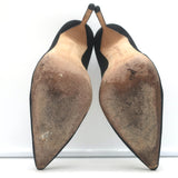 Manolo Blahnik BB 105 Pumps Black Suede Size 36 Pointed Toe Heels