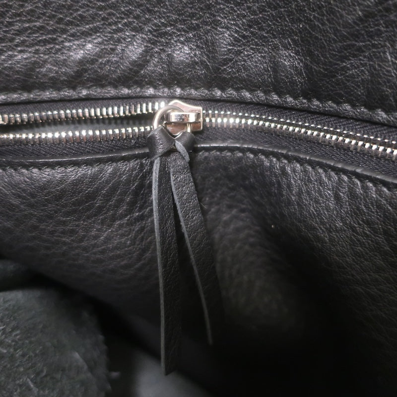 Balenciaga Papier A4 Zip-Around Tote Black Calfskin Leather Large Shoulder Bag