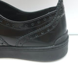 Rag & Bone Meli Laceless Brogue Sneakers Black Polished Leather Size 37