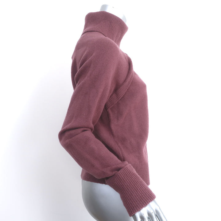 PAIGE Cherise Cutout Turtleneck Sweater Raspberry Mousse Size Small NEW