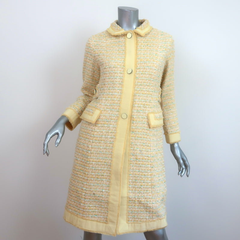 Louis Vuitton dress in gold cream cashmere with yellow skirt Wool