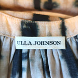 Ulla Johnson Midi Dress Selena Beige Tie Dye Cotton-Blend Size Small