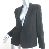Saint Laurent Blazer Black Virgin Wool Size 40 One-Button Jacket
