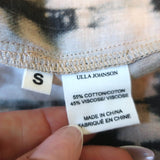 Ulla Johnson Midi Dress Selena Beige Tie Dye Cotton-Blend Size Small