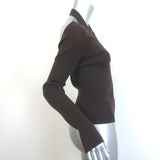 Jonathan Simkhai Leah Cable Knit Halter Sweater Dark Brown Size Medium