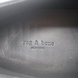 Rag & Bone Meli Laceless Brogue Sneakers Black Polished Leather Size 37