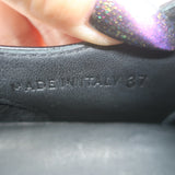 Rag & Bone Meli Laceless Brogue Sneakers Black Polished Leather Size 37