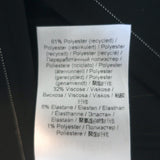 GANNI Pinstriped Puff Sleeve Midi Shirtdress Black Stretch Twill Size 32