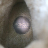 Moncler Patty Scarpa Shearling Lace-Up Ankle Boots Dark Taupe Suede Size 38 NEW