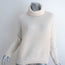 Loro Piana Sequined Turtleneck Sweater Ivory Cashmere-Silk Size 42