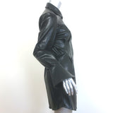 Jonathan Simkhai Soiele Faux Leather Mini Shirtdress Black Size 6