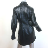 Jonathan Simkhai Soiele Faux Leather Mini Shirtdress Black Size 6