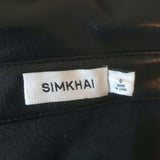 Jonathan Simkhai Soiele Faux Leather Mini Shirtdress Black Size 6